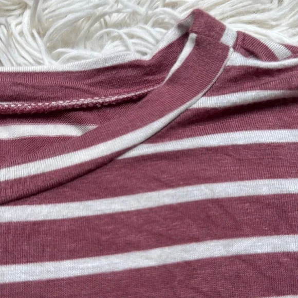 Magic Fit Striped Short Sleeve Top 💗 Pink & Ivory - Picture 9 of 13